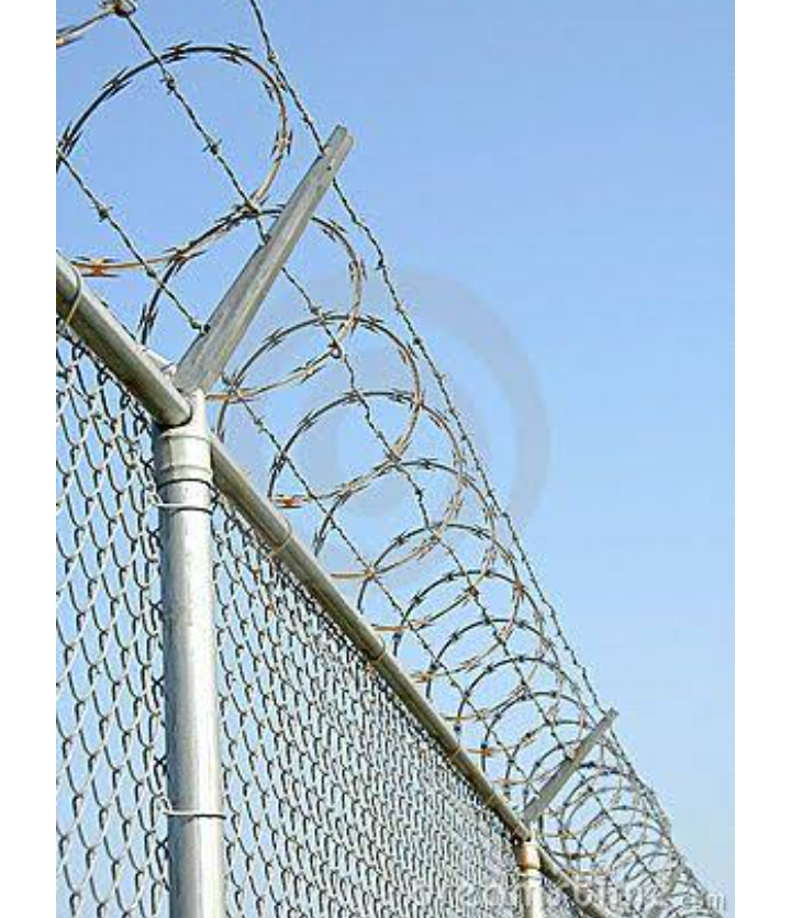 Chain link, barbed wire fence  (2 sets)