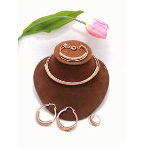 Viennoise gold designed necklace and earrings - 3258