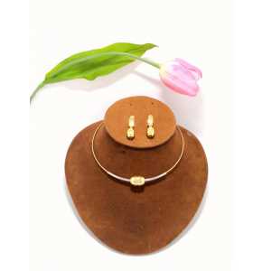 Viennoise gold designed necklace and earrings - 3271