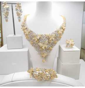 Zirconia Costume set Platinum made - 3334