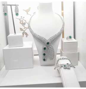 Zirconia Costume set Platinum made - 3335