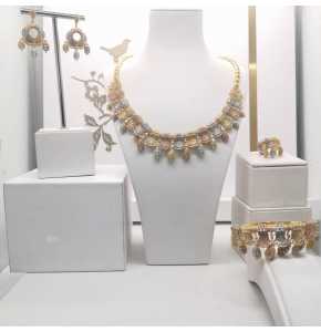 Zirconia Costume set Platinum made - 3338