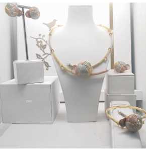 Zirconia Costume set Platinum made - 3341