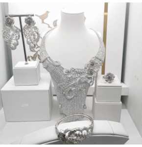 Zirconia Costume set Platinum made - 3357