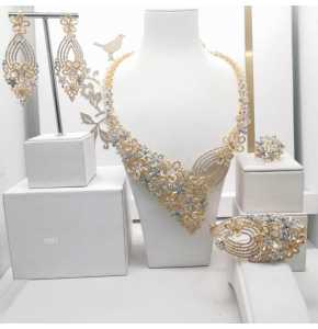 Zirconia Costume set Platinum made - 3359