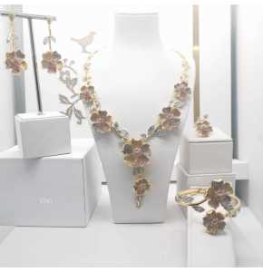 Zirconia Costume set Platinum made - 3363