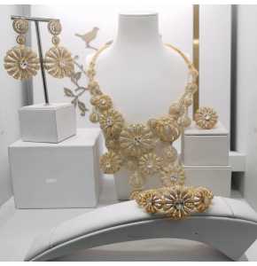 Zirconia Costume set Platinum made - 3367