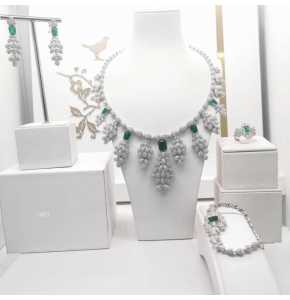 Zirconia Costume set Platinum made - 3370