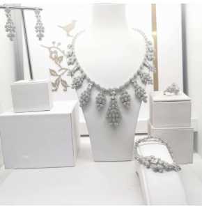 Zirconia Costume set Platinum made - 3373