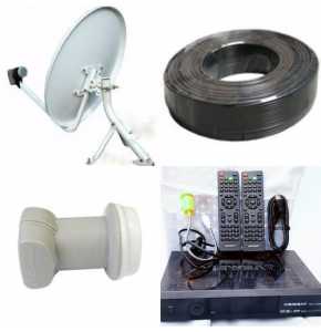 Full kit free to Air satelite STRONG decoder and 1Dish