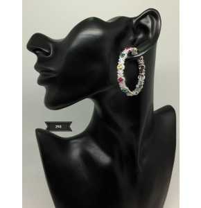 Zirconia Earrings Platinum plated - 3436