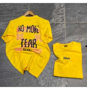 Yellow designed short sleeve T.shirt. Regular and big tall sizes