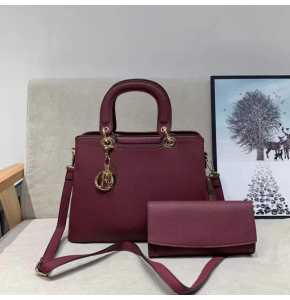 2 In 1 dior Ladies' Handbag - wine