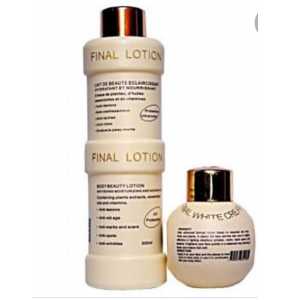 Final White  Beauty set. Body lotion and face cream