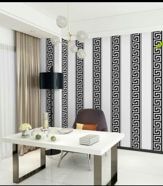 3D white and black designed wallpaper