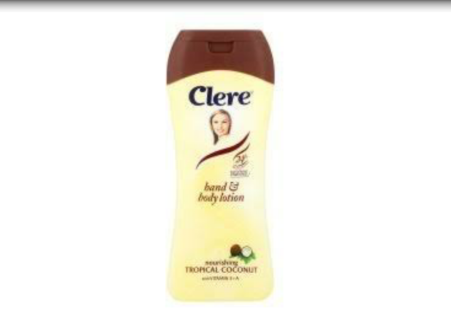 Clere hand and body lotion coconut skin care