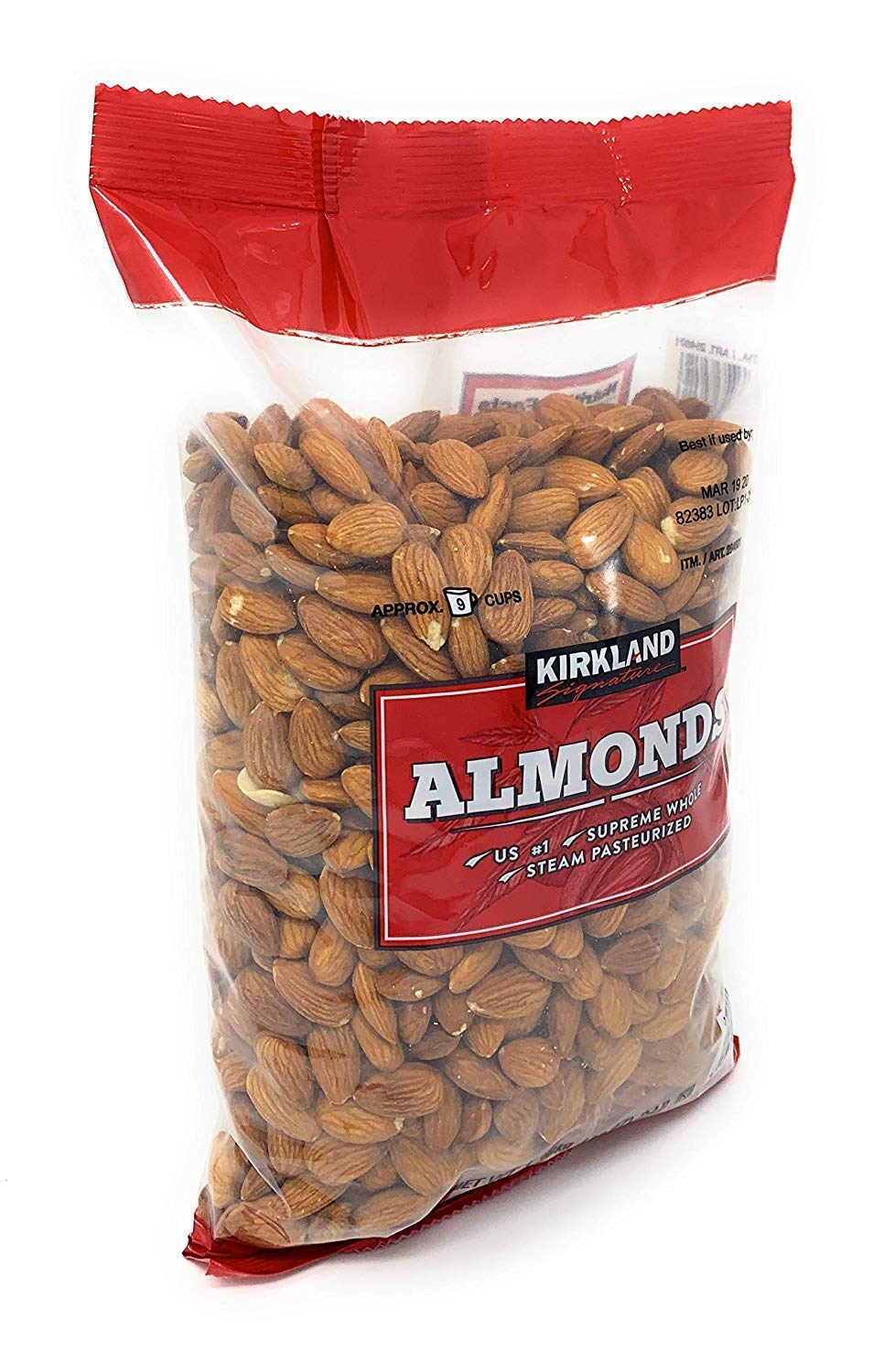 Kirkland Signature Supreme Whole Almonds 1.36kg (48oz) 3LB