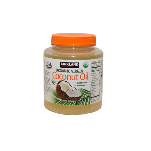 Kirkland Signature 100% Organic Extra Virgin, Coconut Oil, 84 Fl .oz, beauty aid and cooking oil