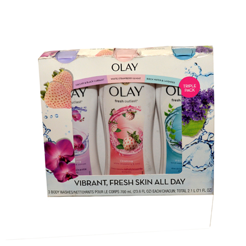 Olay Fresh Outlast Body Wash Gift Set, 13.5 Ounce Bottles, 3 Pack