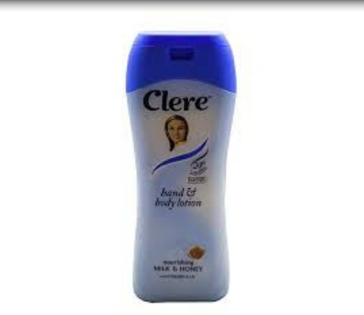 Clere hand and body lotion nourishing milk and honey
