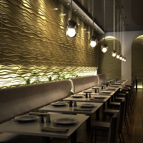 Exotic 3D walldecor Panel 4 pieces 1sqm