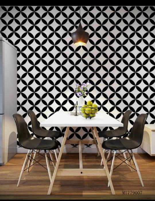3D white and black designed wallpaper