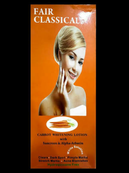 Fair  Classical carrot lightening body milk plus with sunscreen and Alpha-Arbutin