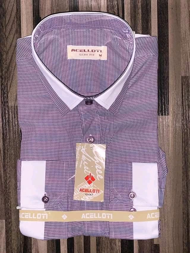 Acelloti Men's Dress Shirts Slim Fit Long sleeves