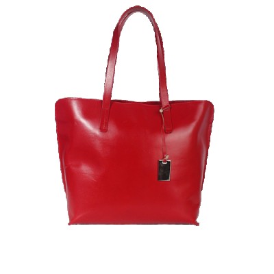 SHALATEL JASMINE ITALIAN LEATHER SHOPPER  RED