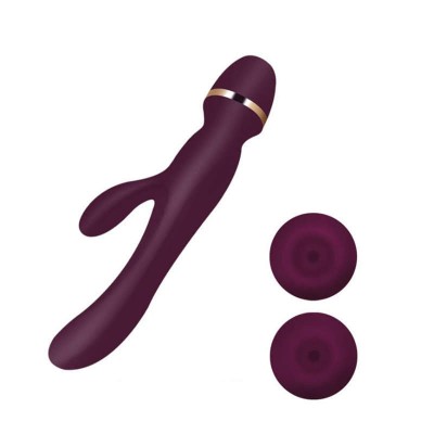 Double Shock Rabbit Vibrator With Pussy Sucker