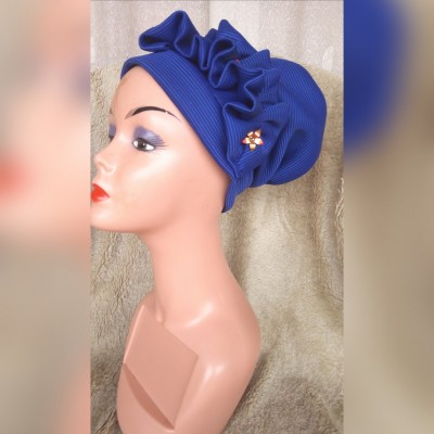 Blue handmade turban