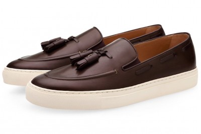 Christopher macbeth Tassled Brown Cogna Loafer  A Pair of Free Sock