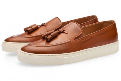 Christopher macbeth Tassled  Cogna Brown Loafer  A Pair of Free Sock