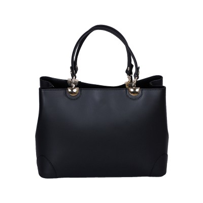Shalatel Simona Genuine calf Leather Tote - Black