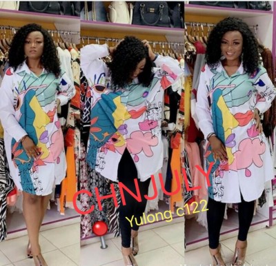 Button down long  mini shirt dress