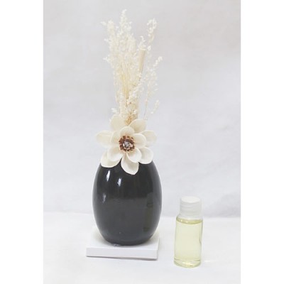 DIFFUSER WITH FLOWER REED- BLACK