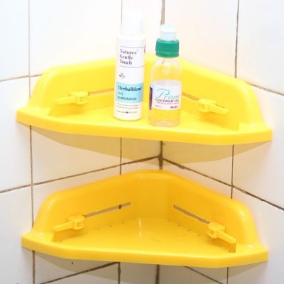 CORNER SHELVES WITH SUCTION- 2PCS
