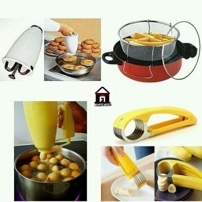 DOUGHNUT PUFF PUFF PLANTAIN CUTTER AND MANUAL DEEP FRYER