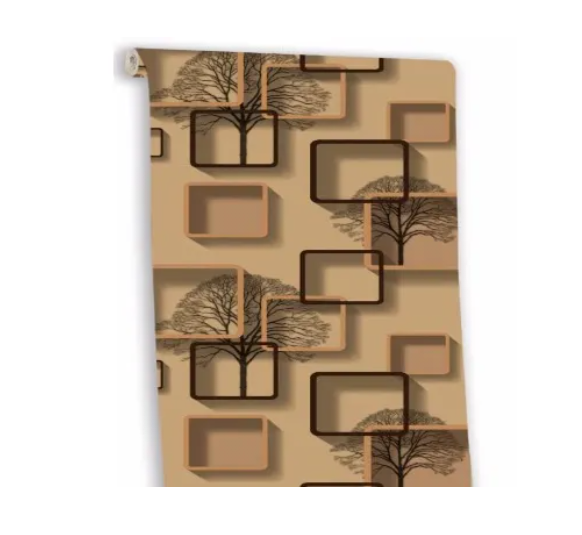 3D designed box wallpaper - Gold